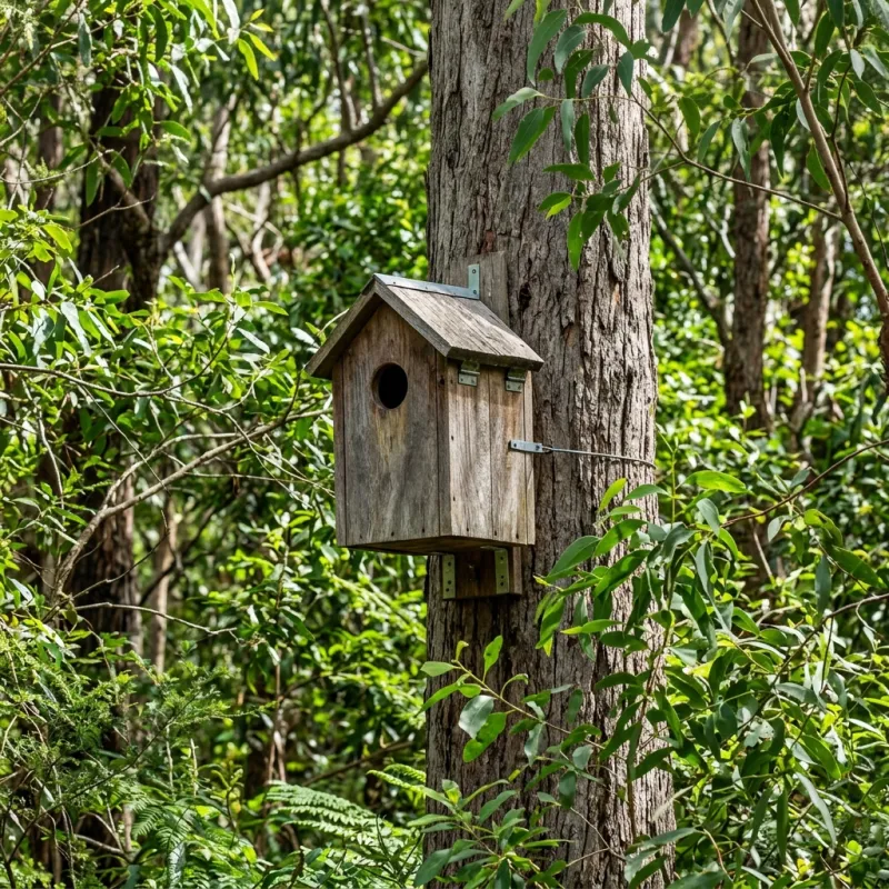 Animal nesting box installed as a humane alternative to a Hawthorn East roof cavity
